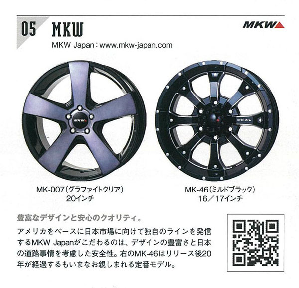 MKWホイール掲載誌情報 ！ 【エーカーズ 2021年4月号】MK-007、MK46 M/L+ | MKW