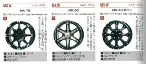 MKWホイール MK46 M/L+＆Mk-56, MK-76